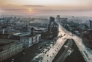URSS Piazza Komsomol di Mosca, stazioni di Leningrado e Yaroslavl