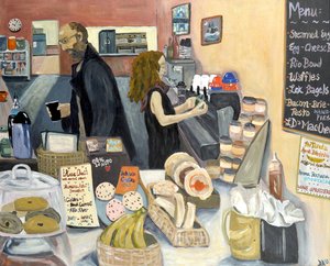 Ana Bananas Cafe 2019 (acrilico su tela)