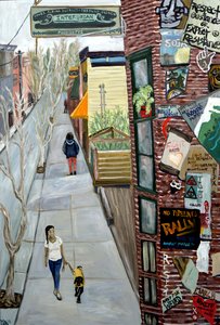 InterUrban, 2016 (acrilico su tela) da Deborah Eve Alastra