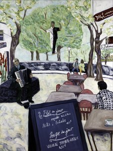 Montmartre, 2017 (acrilico su tela) da Deborah Eve Alastra