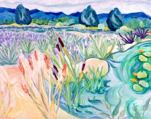 Sauvie Landscape, 2015 (acrilico su tela) da Deborah Eve Alastra