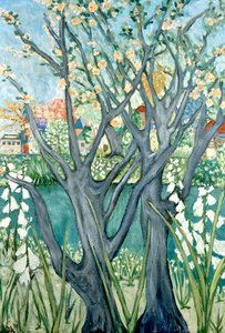 Alberi di primavera, 2012 (acrilico su tela) da Deborah Eve Alastra