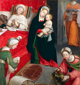 Nascita di San Giovanni Battista da Defendente Ferrari