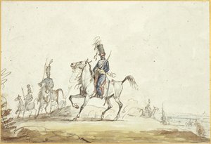 Cavalieri su una collina