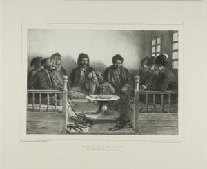 Armeni e tartari in un caffè da Denis Auguste Marie Raffet