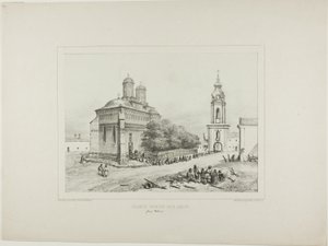 Chiesa e torre dei Tre Santi, Yassy, Modavia, 19 luglio 1837 da Denis Auguste Marie Raffet