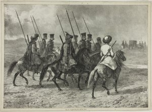 Scorta Cosacca al Confine del Kuban, Taman (Russia Centrale), 11 Ottobre 1837