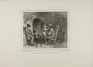 Baciare il papà con i pizzichi da Denis Auguste Marie Raffet