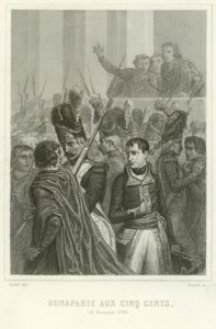 Napoleone Bonaparte circondato dai membri del Consiglio dei Cinquecento