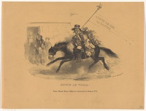 Postiglione a cavallo (Album del 1836) da Denis Auguste Marie Raffet