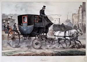 Trasporto pubblico nel XIX secolo: una carrozza nelle strade di Parigi