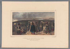 Tiratori dietro una barricata, 1832 da Denis Auguste Marie Raffet