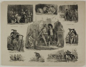 Foglio di schizzi da Denis Auguste Marie Raffet