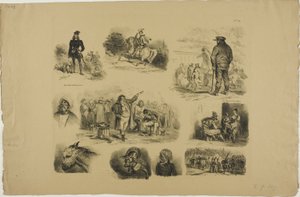 Foglio di schizzi da Denis Auguste Marie Raffet