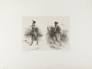 Foglio con schizzo incompiuto da Denis Auguste Marie Raffet