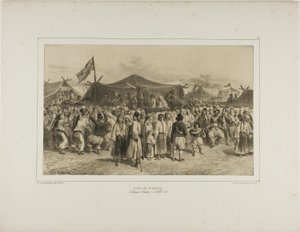 Fiera di St. Pierre, Giourjevo, Valacchia, 11 luglio 1837 da Denis Auguste Marie Raffet