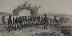 Reclute Turche Vicino a Smirne, 10 Novembre 1837 da Denis Auguste Marie Raffet