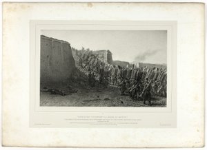 Lavoratori che Incoronano la Breccia del Bastione 7, da Souvenirs d’Italie: Spedizione di Roma