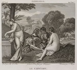 Denis-Sébastien Leroy, Antoine-Claude-François Villerey e Chataigner - Il concerto, dopo Giorgione - 1802-1815