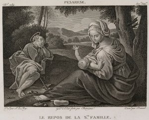 Denis-Sébastien Leroy, Chataigner e Dennel - Il riposo della Sacra Famiglia, dopo Il Pesarese - 1802-1815