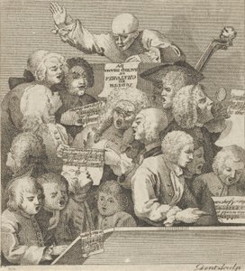 Un coro di cantanti, ca. 1800 da Dent