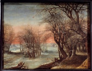 Paesaggio invernale. Dipinto di Deny Van Alsloot (1570-1628)