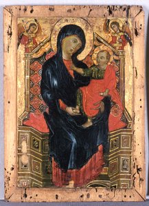 Madonna in Trono con Bambino e due Angeli, c.1300