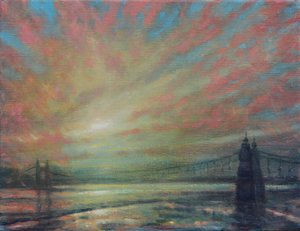 Tramonto al ponte di Hammersmith, 2022 da Derek Hare