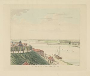Veduta del Valkhof e del Waal a nord-ovest di Nimega da Derk Anthony van de Wart
