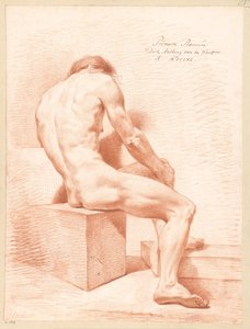 Nudo maschile seduto, visto di schiena (1° premio 1790) da Derk Anthony van de Wart