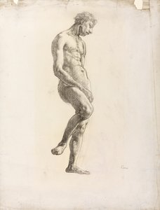 Nudo maschile in piedi, 1906-08 circa (gesso nero su carta)