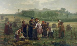 Raccolta di papaveri in Piccardia, 1860 da Desire Francois Laugee