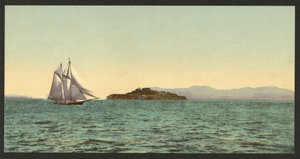Alcatraz e il Golden Gate, San Francisco da Detroit Photographic Co.