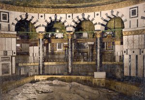 La roccia nella Moschea di Omar, Gerusalemme, c.1890-c.1900