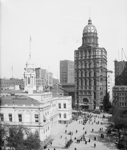 Municipio e World Building, New York City, USA, c.1905 da Detroit Publishing Co.