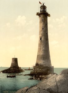 Faro di Eddystone, Plymouth, Inghilterra, c.1900