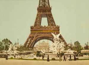 Torre Eiffel e fontana, Esposizione Universale, Parigi, Francia da Detroit Publishing Co.