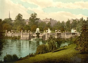 Fontane ai Kensington Gardens, Londra, c.1890-1900 da Detroit Publishing Co.