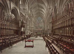 Coro della Cattedrale di Lincoln da Detroit Publishing Co.
