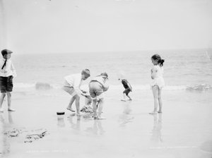 Castelli di sabbia, Coney Island, NY da Detroit Publishing Co.