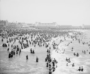 La Spiaggia, Atlantic City, c.1904 (foto in b/n) da Detroit Publishing Co.