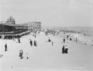 La spiaggia di Rockaway, New York da Detroit Publishing Co.