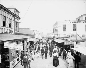 The Bowery guardando a est, Rockaway, New York da Detroit Publishing Co.