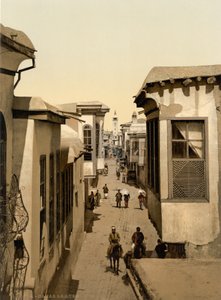 La strada chiamata diritta, Damasco, Terra Santa, Siria (stampa fotografica) da Detroit Publishing Co.
