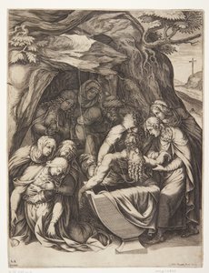 Vergine Maria alla tomba di Cristo