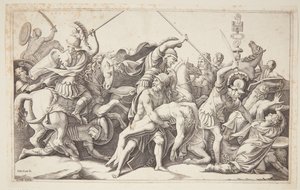 Menelao con il corpo di Patroclo