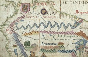 America Meridionale Settentrionale, dettaglio da un atlante mondiale, 1565 da Diego Homem