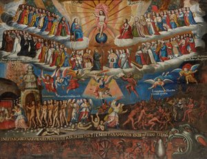 Il Giudizio Universale, Scuola di Cuzco, fine del XVII secolo da Diego Quispe Tito