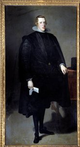 Ritratto a figura intera di Filippo IV (1605 - 1665). Dipinto di Diego Rodriguez de Silva y Velázquez (1599-1660) da Diego Velázquez