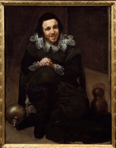 Ritratto del giullare Don Juan Calabacillas. Dipinto di Diego Rodriguez de Silva y Velázquez (1599-1660) da Diego Velázquez